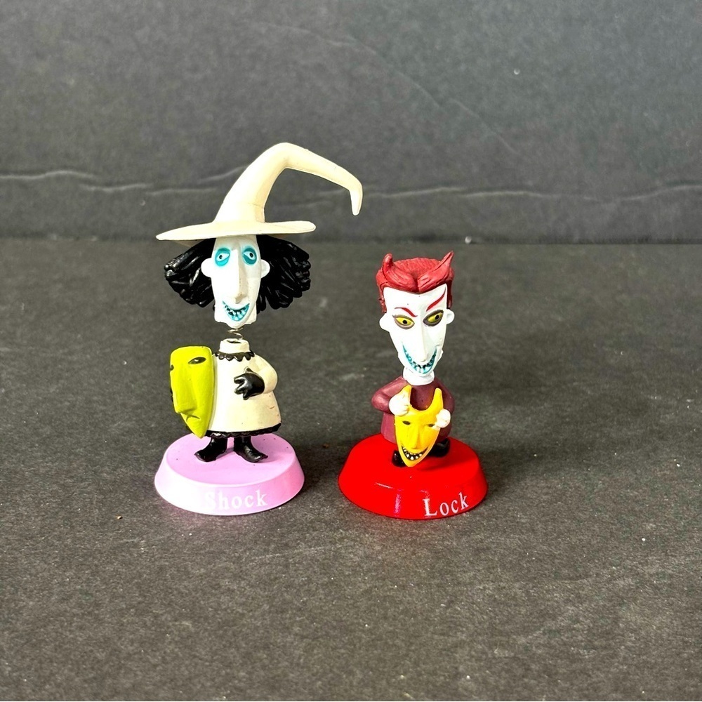 2 Pcs Lock And Shock Bobblehead Characters From The Nightmare Before Christmas